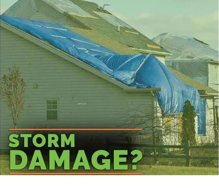 Storm Damage in NJ, Wind Damage in NJ, Property damage Liability claims, Mitigation - image of tarped roof