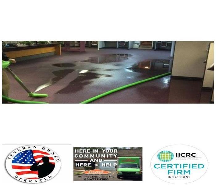 Extraction of water damage restoration in commercial property, 