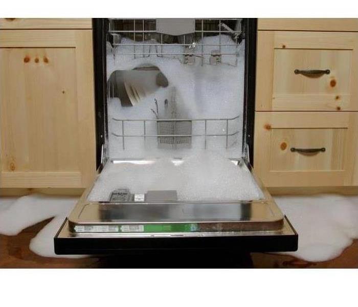 Water damage from Dishwasher, Water damage restoration, Dishwasher Leak, Dishwasher Water line burst, Water damage cleaning