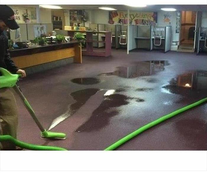 Commercial water damage restoration extraction