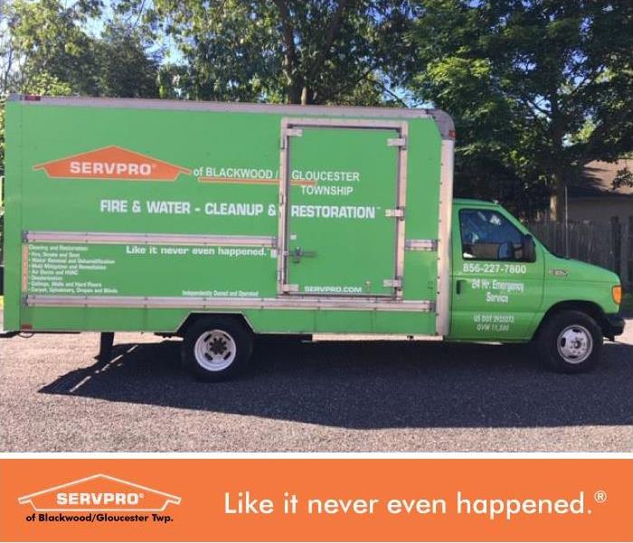 Photo of SERVPRO box truck. SERVPRO of Blackwood/Gloucester Township