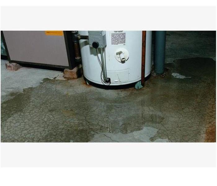 Image of hot water heater that had burst