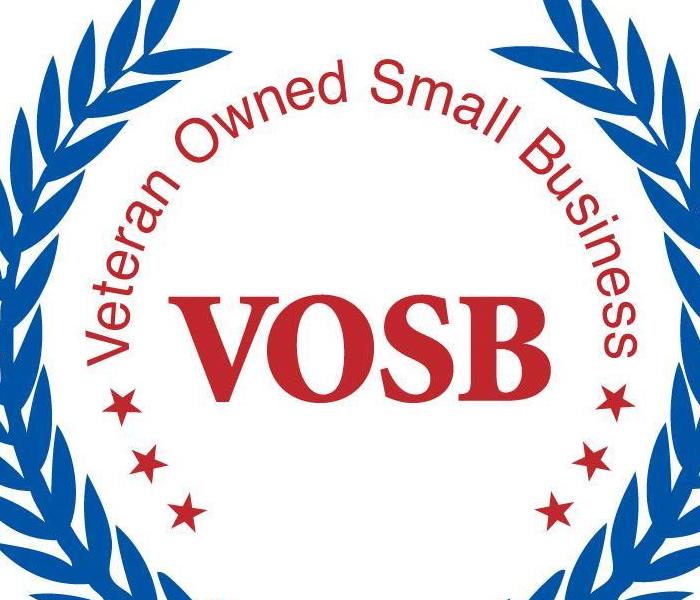 Federal water damage restoration company, Government water damage restoration company, VOSB logo